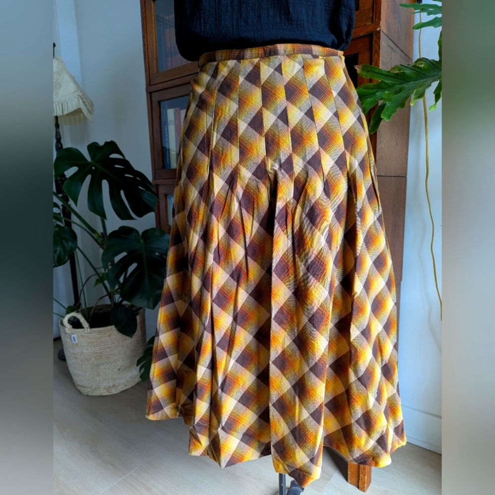 Plaid A-Line Skirt
